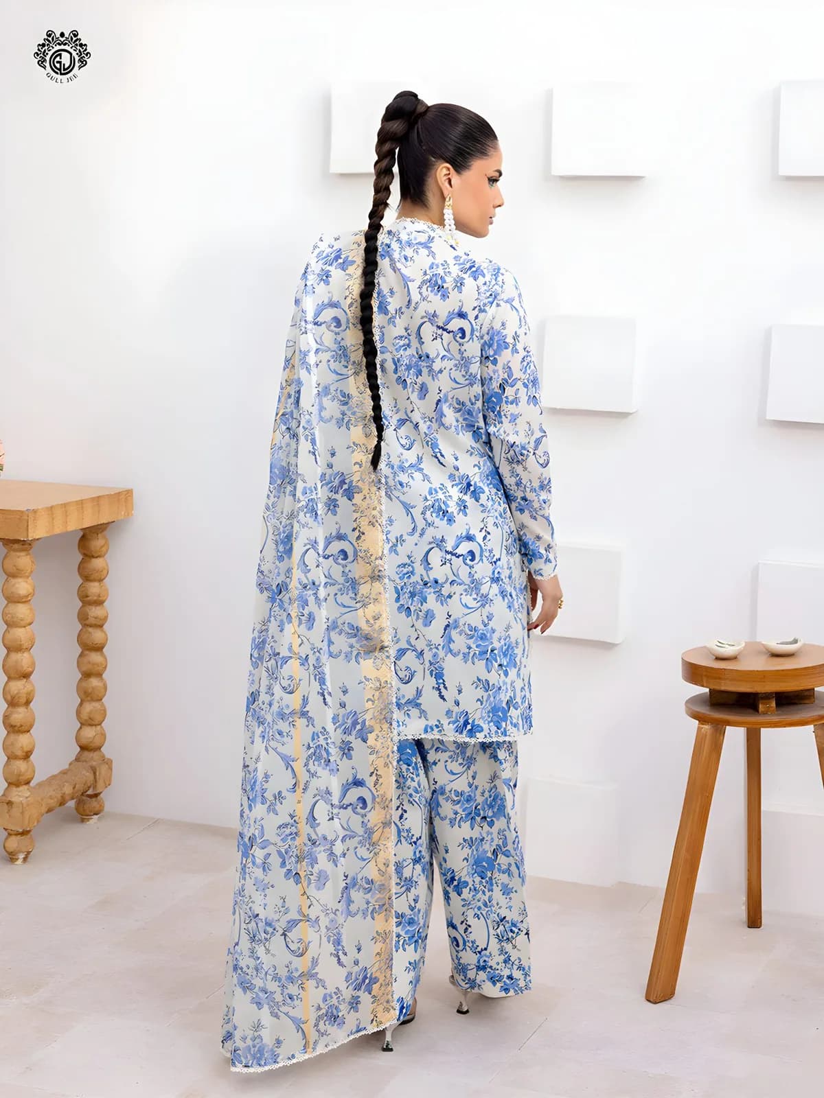 Gulljee Lawn Collection Sale Luxurious Digital Printed Embroidered Lawn Suit GZI2602A2 - Askani Group
