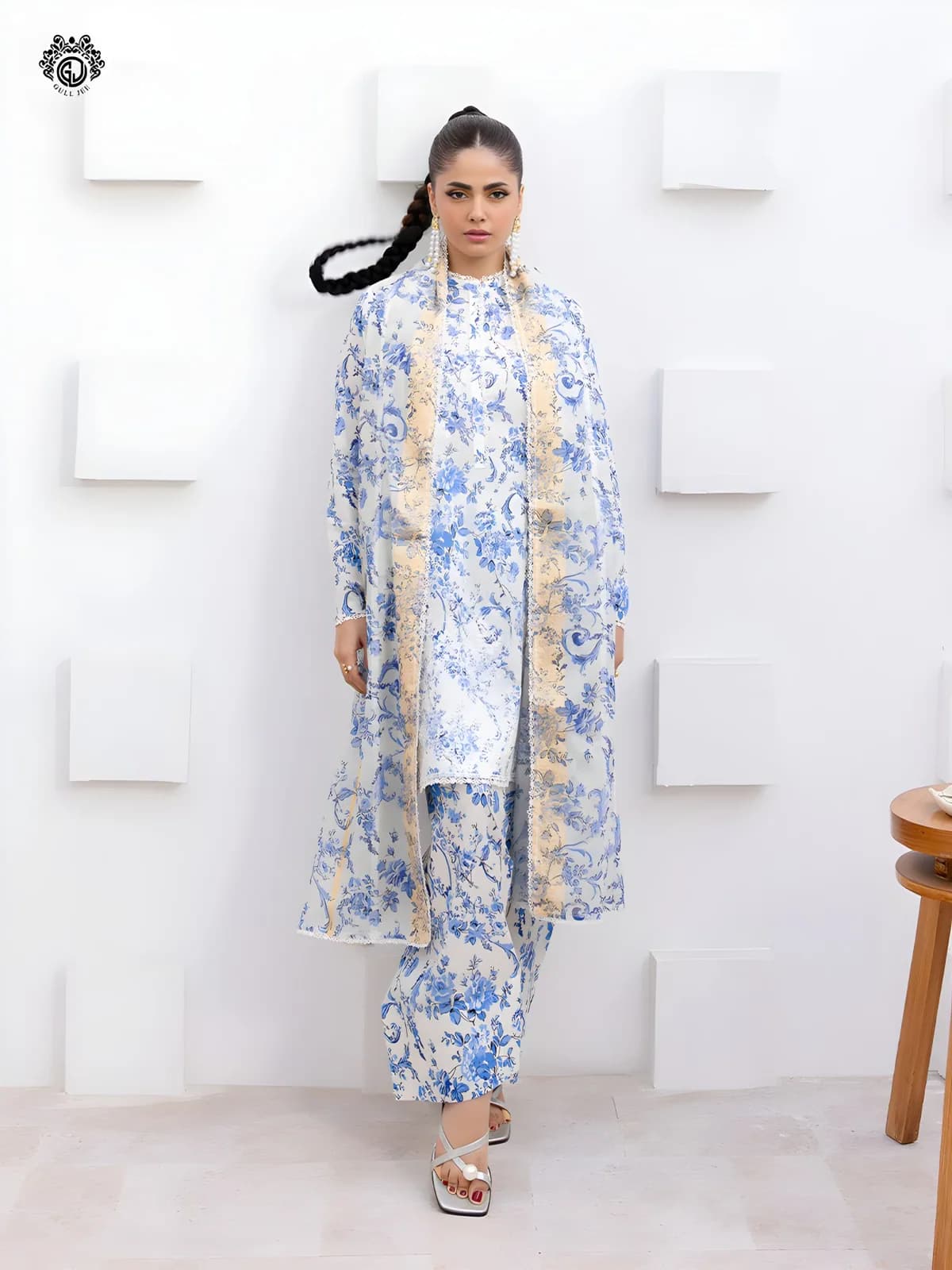 Gulljee Lawn Collection Sale Luxurious Digital Printed Embroidered Lawn Suit GZI2602A2 - Askani Group