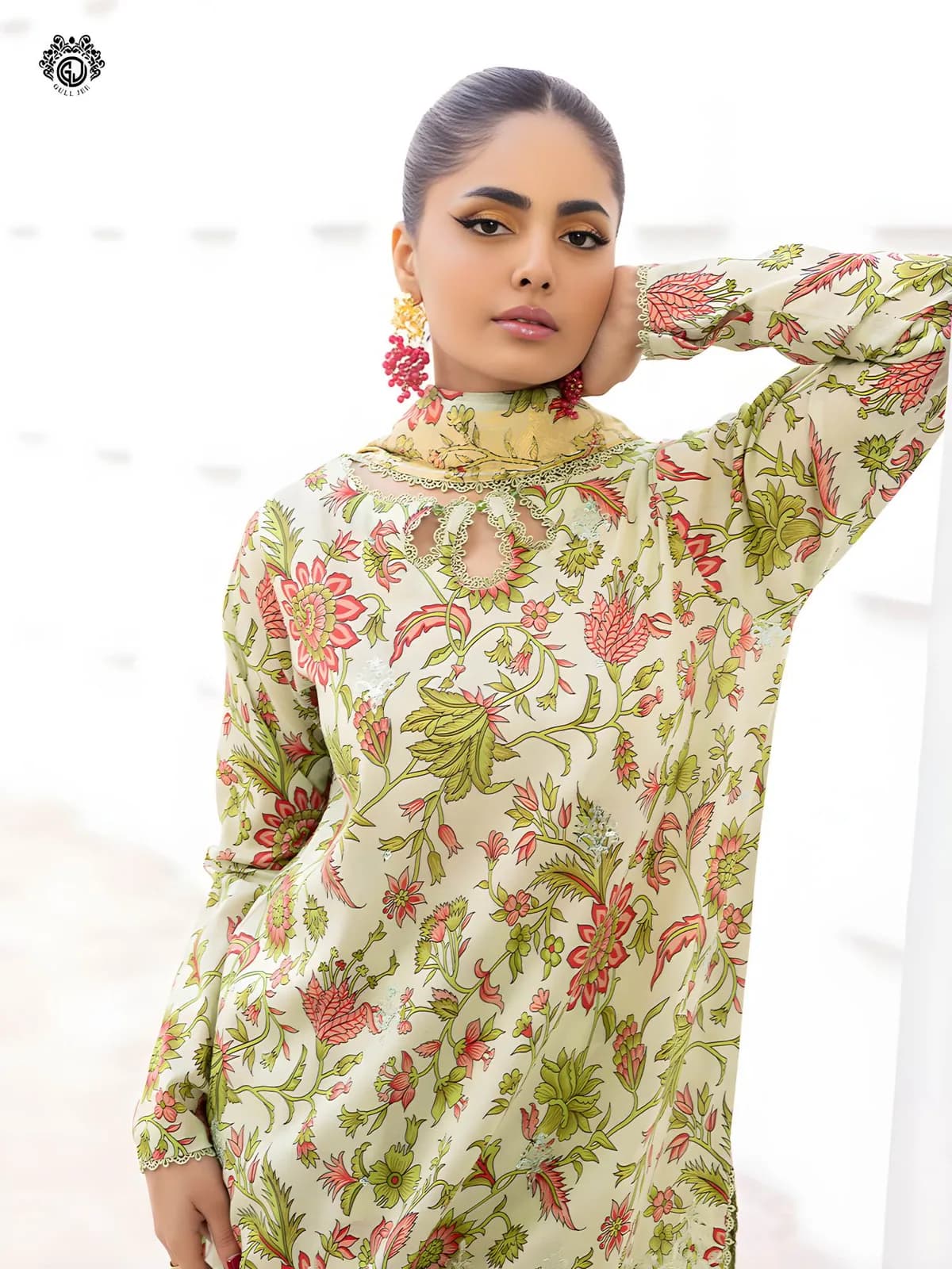 Gulljee Lawn Collection Sale Luxurious Digital Printed Embroidered Lawn Suit GZI2602A8 - Askani Group