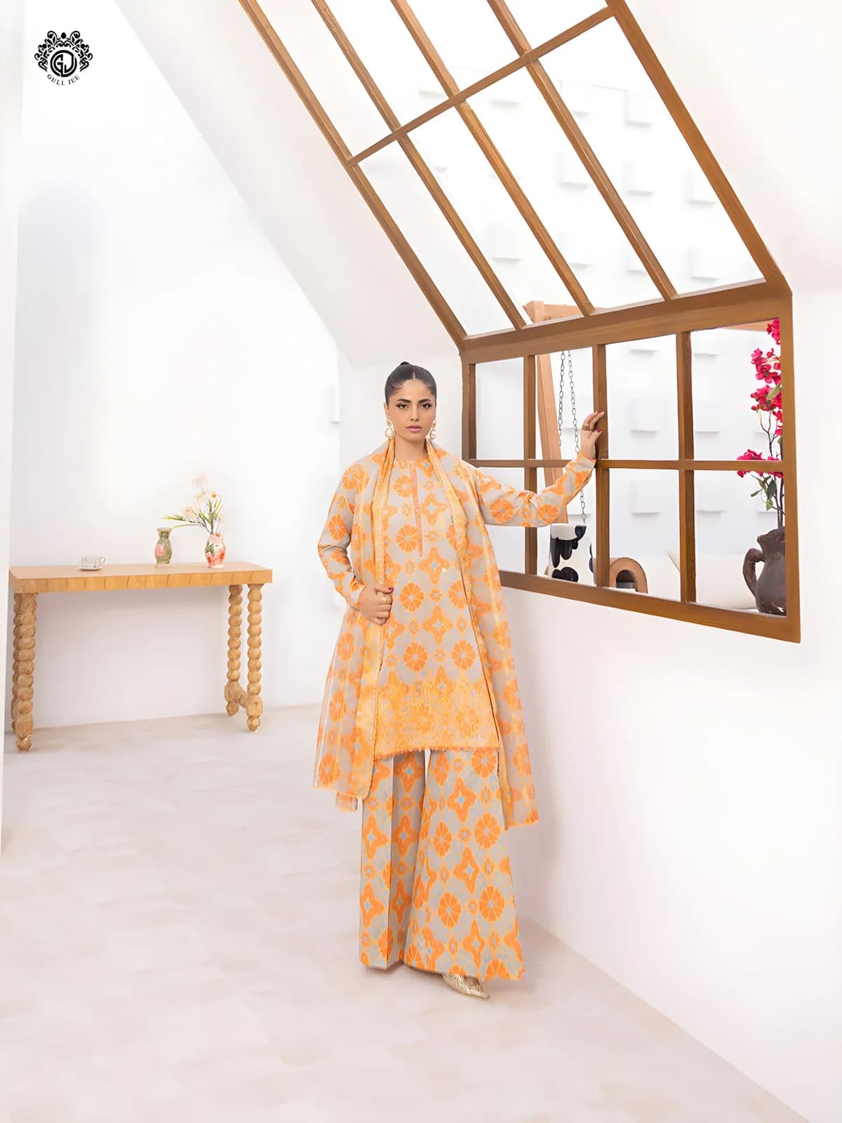 Gulljee Lawn Collection Sale Luxurious Digital Printed Embroidered Lawn Suit GZI2602A10 - Askani Group