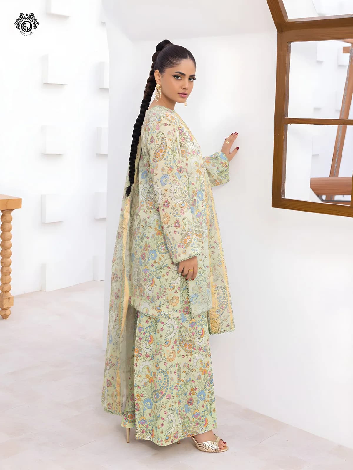Gulljee Lawn Collection Sale Luxurious Digital Printed Embroidered Lawn Suit GZI2602A11 - Askani Group