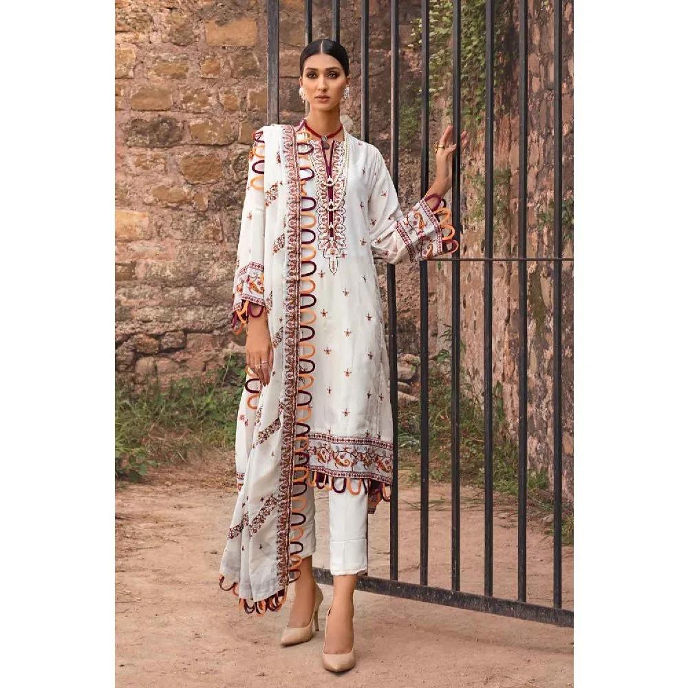 3-Piece Unstitched Embroidered Karandi Suits AY-12003 - Gul Ahmed