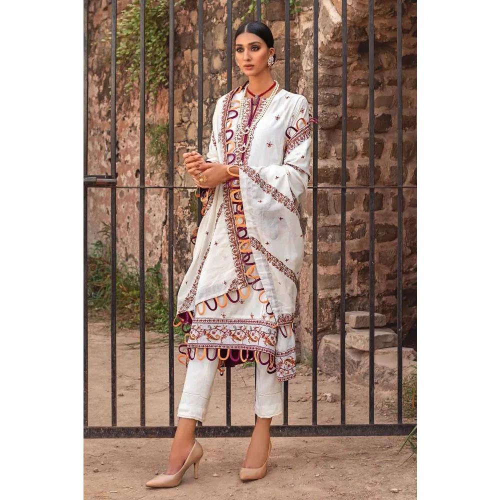 3-Piece Unstitched Embroidered Karandi Suits AY-12003 - Gul Ahmed