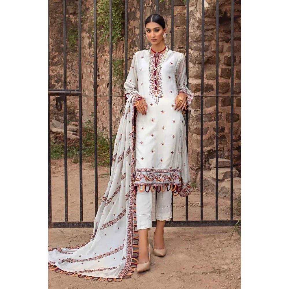 3-Piece Unstitched Embroidered Karandi Suits AY-12003 - Gul Ahmed