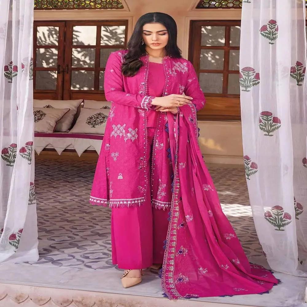 3PC Embroidered Lawn Unstitched Suit With Embroidered Denting Lawn Dupatta DN-32042 by Gul Ahmed