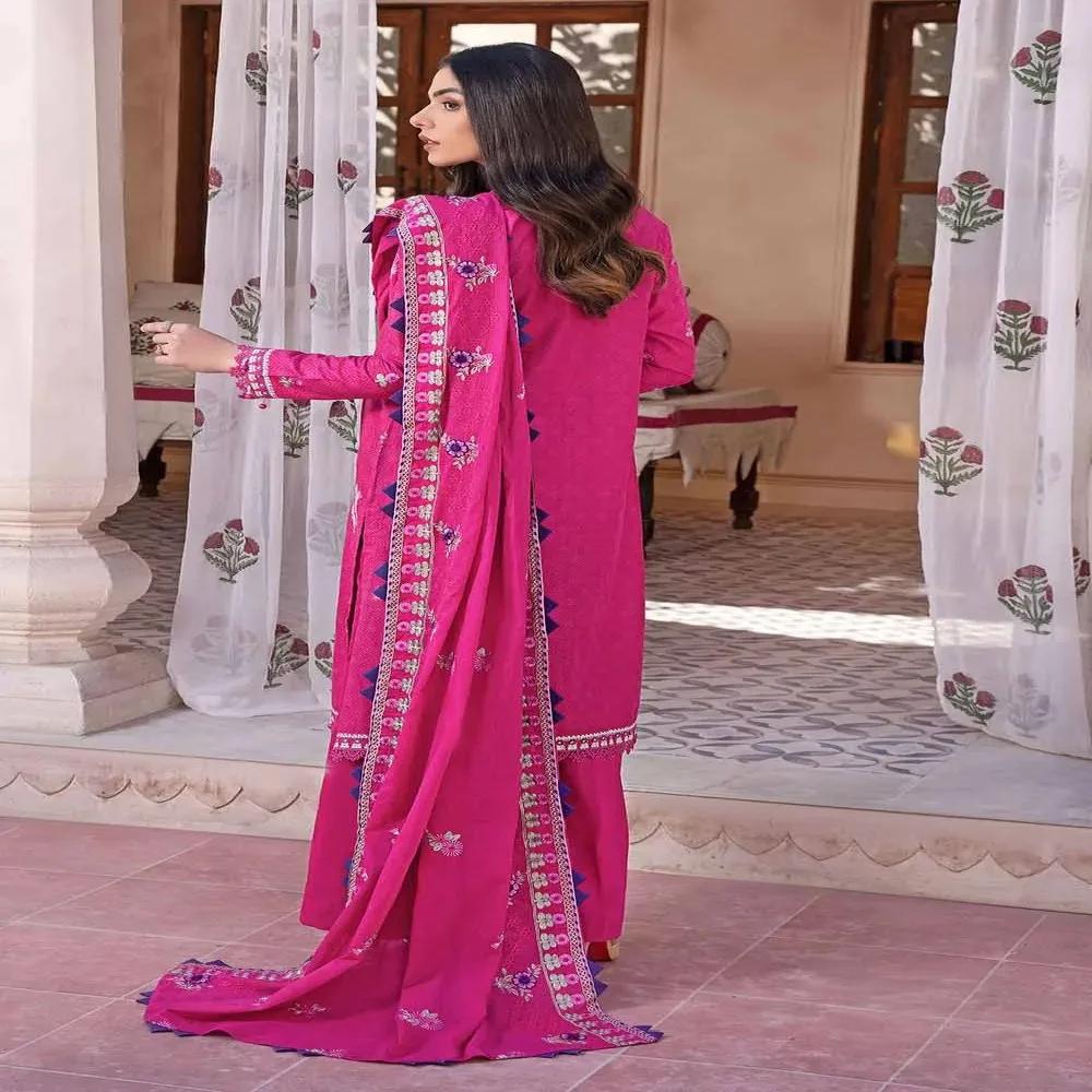 3PC Embroidered Lawn Unstitched Suit With Embroidered Denting Lawn Dupatta DN-32042 by Gul Ahmed