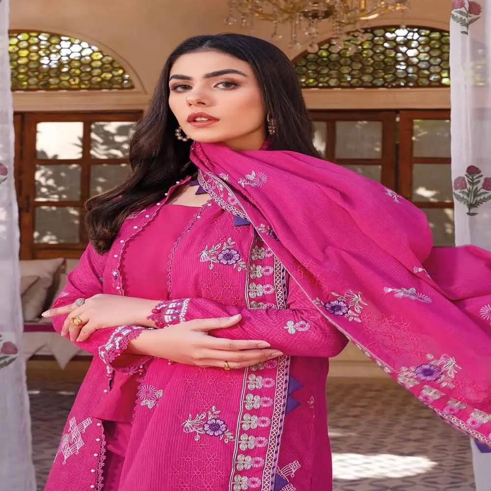 3PC Embroidered Lawn Unstitched Suit With Embroidered Denting Lawn Dupatta DN-32042 by Gul Ahmed