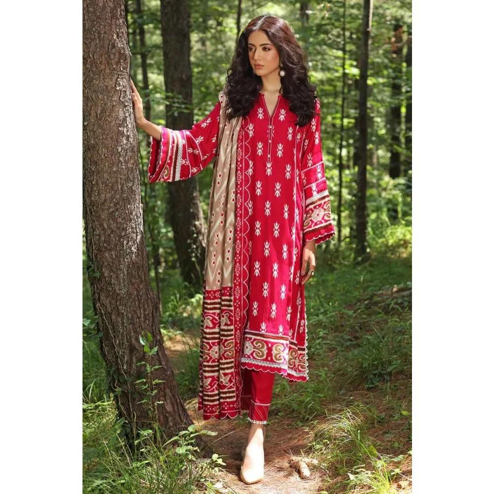 3PC Printed Linen Unstitched Suit LT-12034 A by Gul Ahmed PK