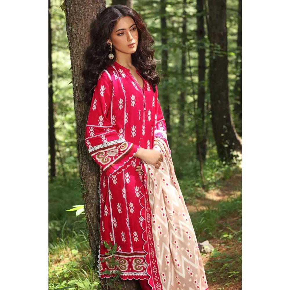 3PC Printed Linen Unstitched Suit LT-12034 A by Gul Ahmed PK