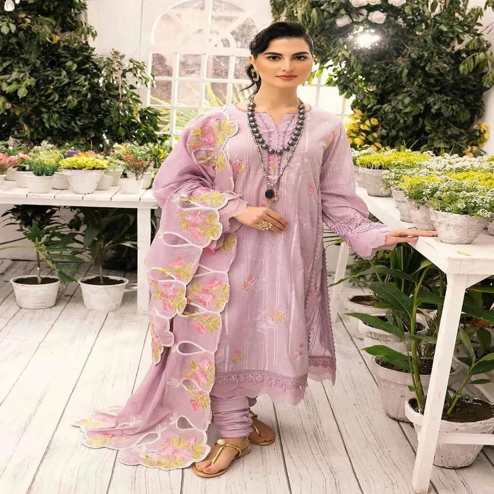 3PC Schiffli Embroidered Lawn Lacquer Printed Unstitched Suit DN-32008 by Gul Ahmed