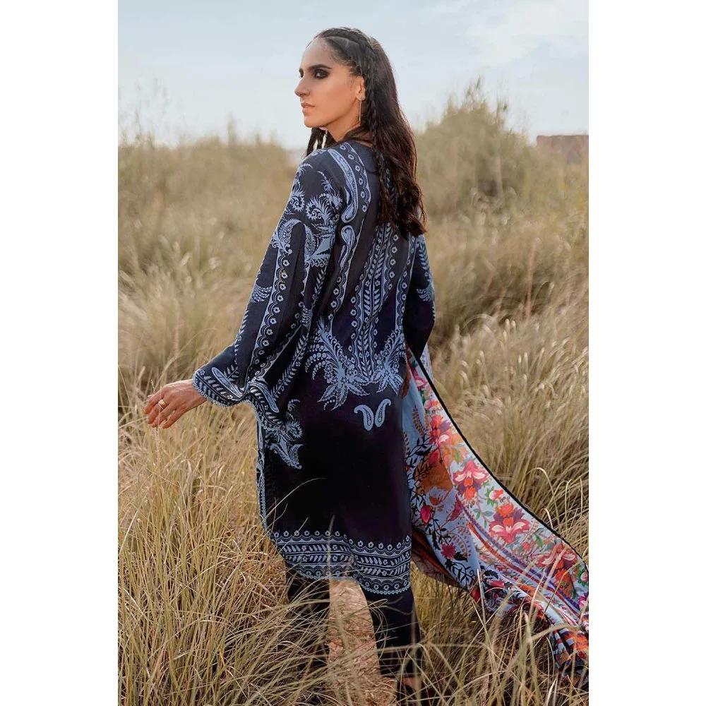 3PC Unstitched Corduroy Suit with Printed Cotton Net Dupatta CD-12009 A by Gul Ahmed PK