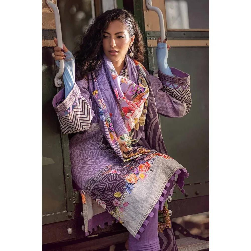 3PC Unstitched Digital Printed Khaddar Suit K-12019 A by Gul Ahmed PK