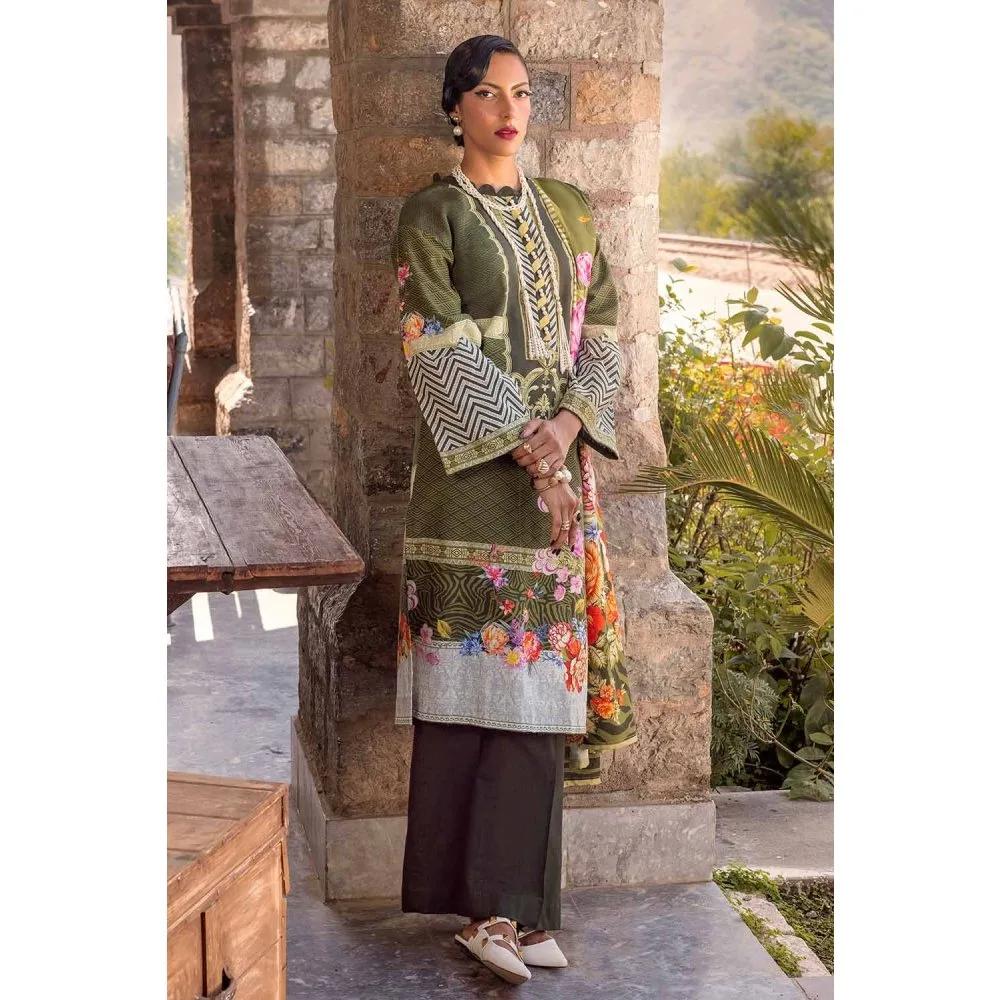 3PC Unstitched Digital Printed Khaddar Suit K-12019 B by Gul Ahmed PK