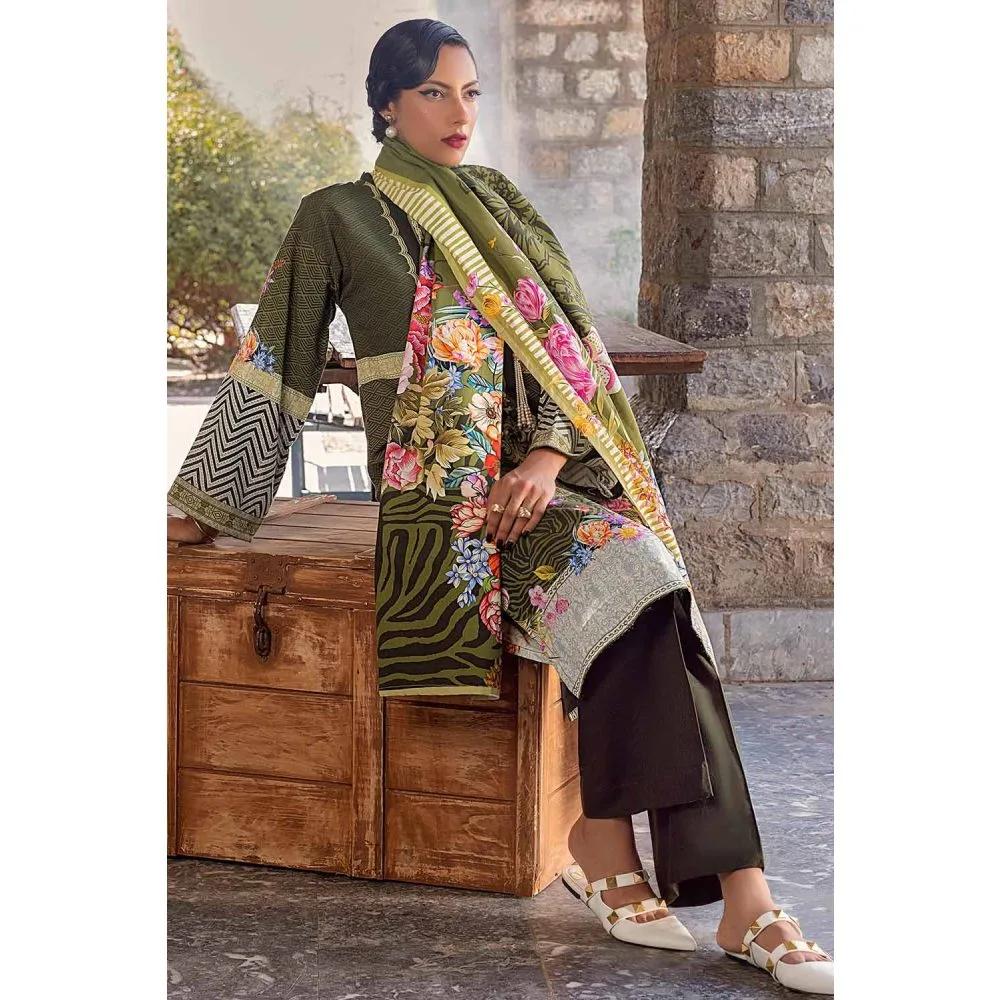 3PC Unstitched Digital Printed Khaddar Suit K-12019 B by Gul Ahmed PK