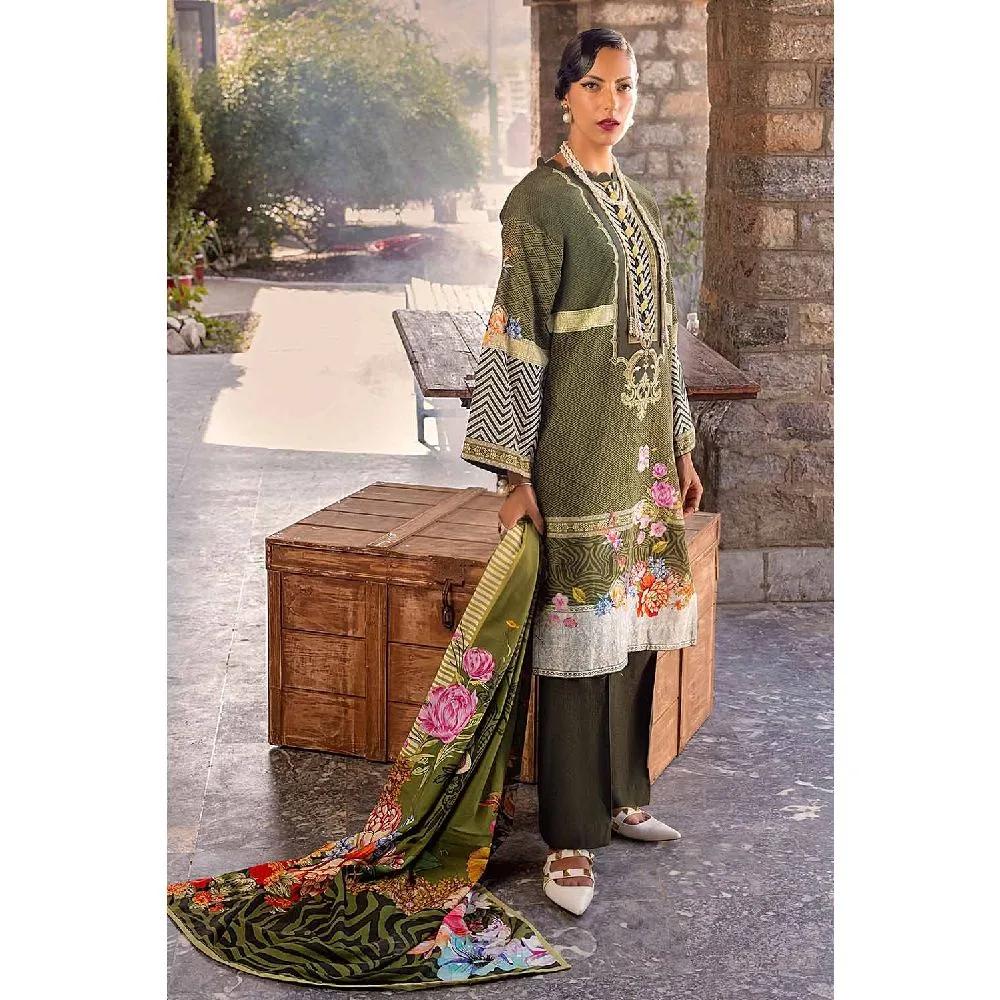 3PC Unstitched Digital Printed Khaddar Suit K-12019 B by Gul Ahmed PK