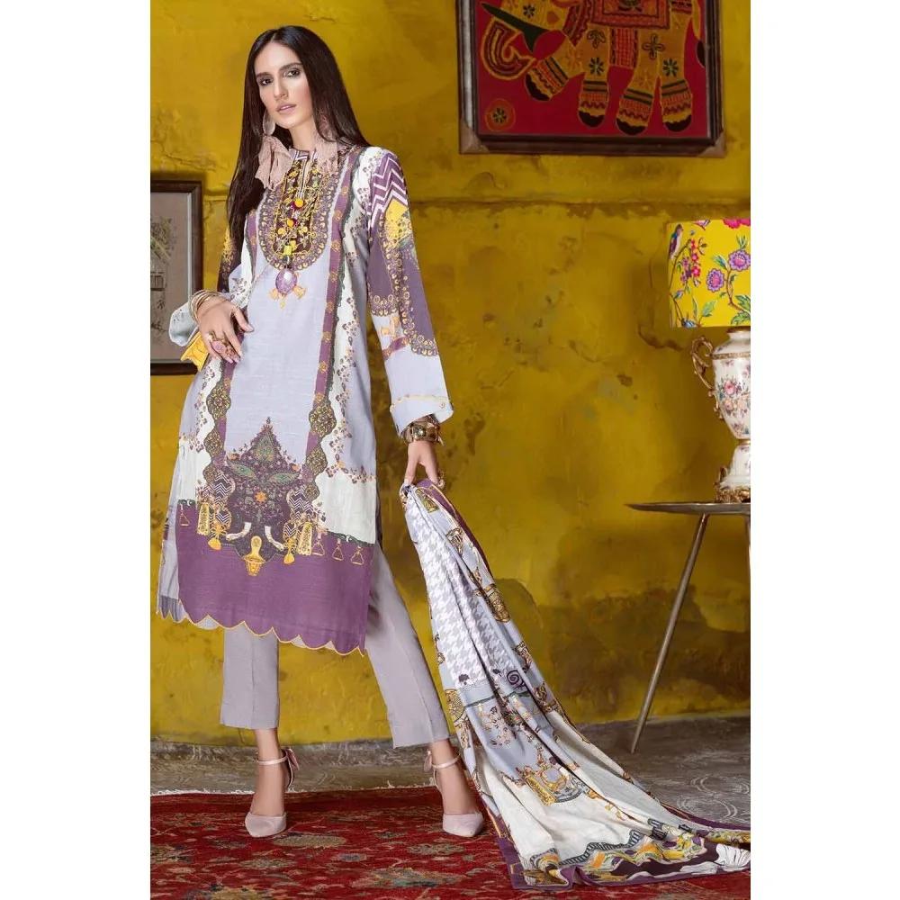 3PC Unstitched Embroidered Khaddar Suit with Digital Printed Dupatta K-12018 by Gul Ahmed