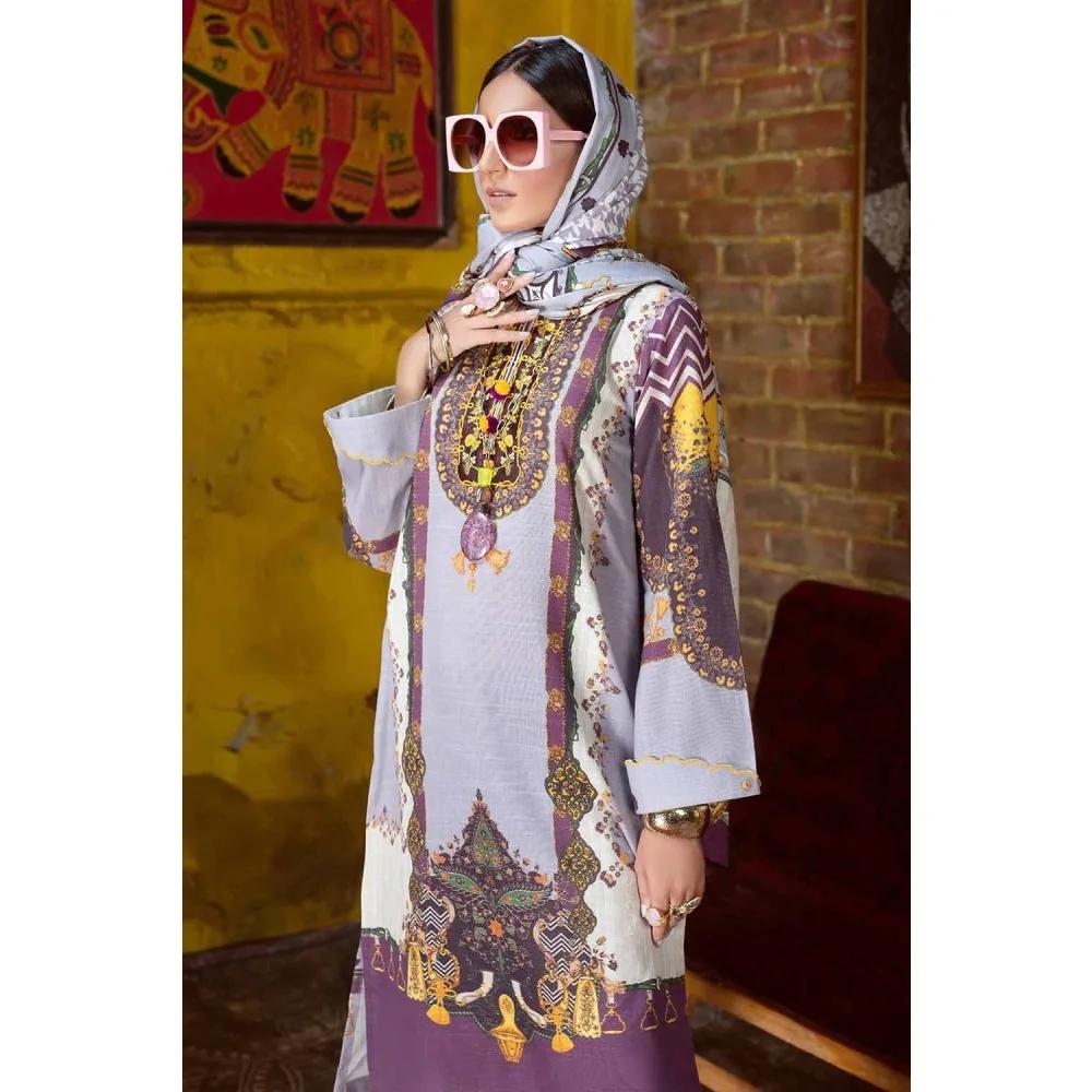 3PC Unstitched Embroidered Khaddar Suit with Digital Printed Dupatta K-12018 by Gul Ahmed
