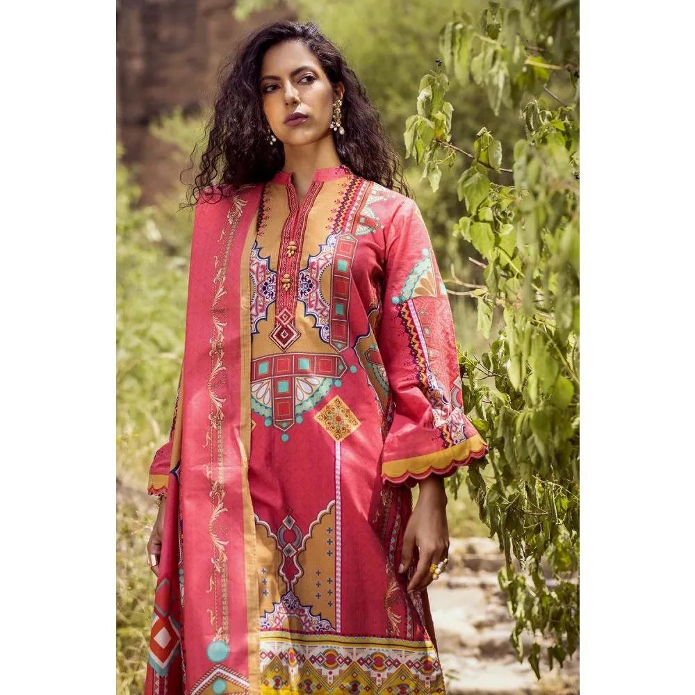3PC Unstitched Embroidered Khaddar Suit with Digital Printed Khaddar Dupatta K-12024 - Gul Ahmed