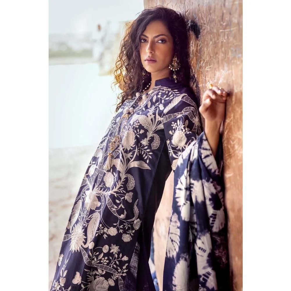 3PC Unstitched Embroidered Khaddar Suit with Digital Printed Khaddar Dupatta K-12020 - Gul Ahmed Ideas