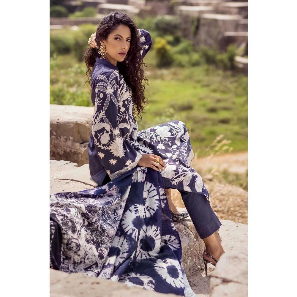 3PC Unstitched Embroidered Khaddar Suit with Digital Printed Khaddar Dupatta K-12020 - Gul Ahmed Ideas