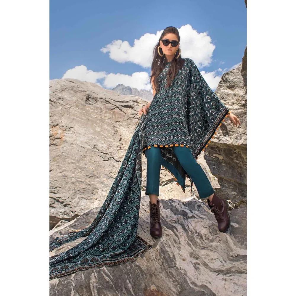 3PC Unstitched Velvet Suit With Velvet Dupatta BVL-12011 A - Gul Ahmed