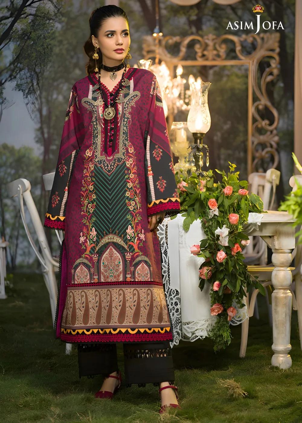 Asim Jofa 1-Piece Printed Unstitched Luxury Lawn  – AJPR 26