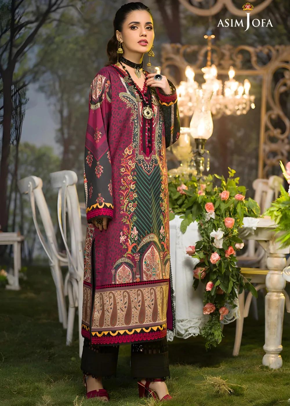 Asim Jofa 1-Piece Printed Unstitched Luxury Lawn  – AJPR 26