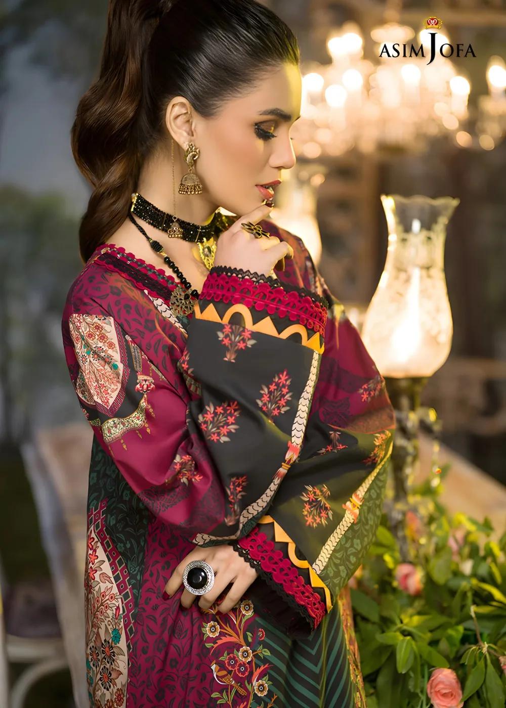 Asim Jofa 1-Piece Printed Unstitched Luxury Lawn  – AJPR 26