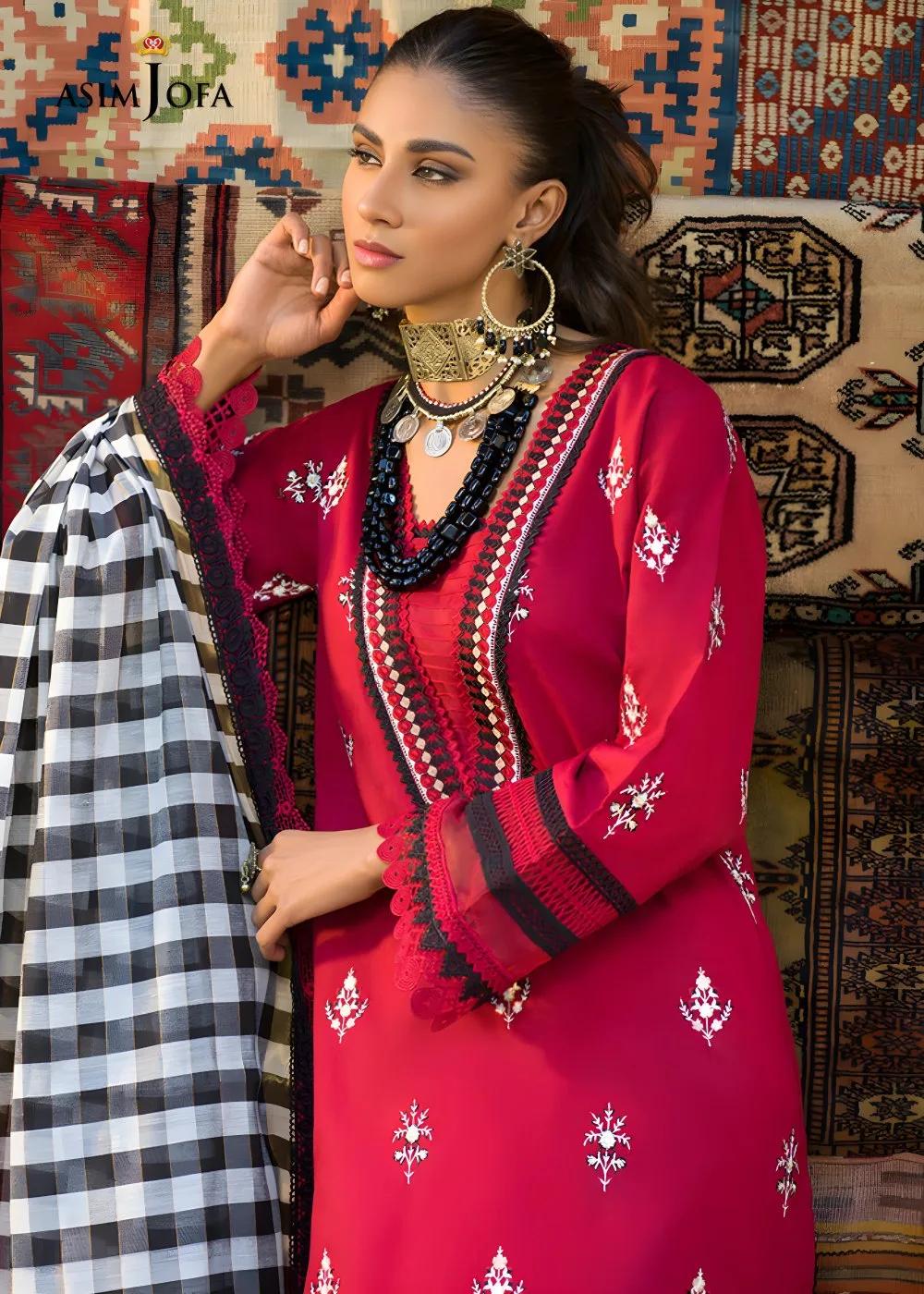 Asim Jofa 3-Piece Digitally Printed Embroidered Unstitched Lawn – AJPR-15