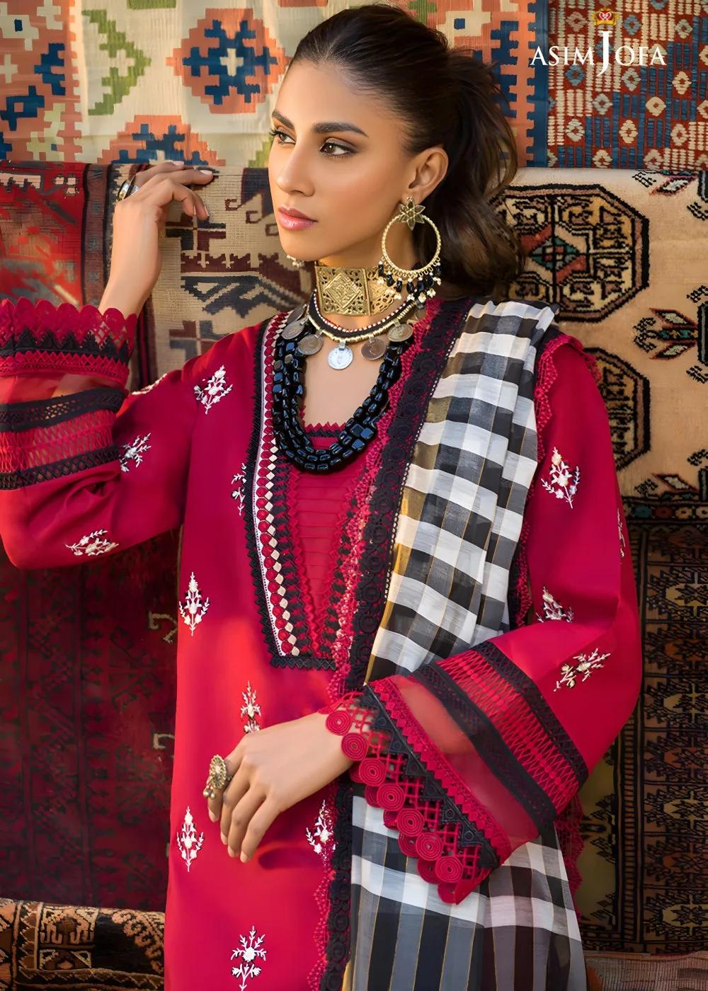 Asim Jofa 3-Piece Digitally Printed Embroidered Unstitched Lawn – AJPR-15