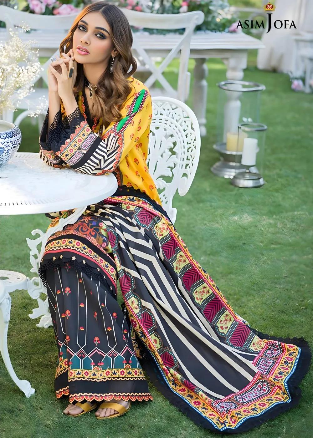 Asim Jofa 3-Piece Digitally Printed Unstitched Lawn Collection – AJPR-03