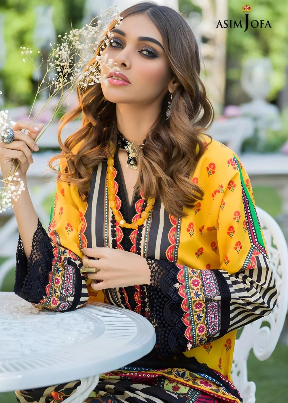 Asim Jofa 3-Piece Digitally Printed Unstitched Lawn Collection – AJPR-03