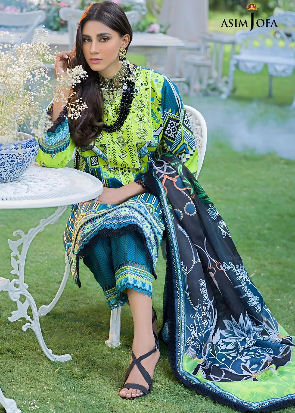 Asim Jofa 3-Piece Digitally Printed Unstitched Lawn Collection – AJPR 06