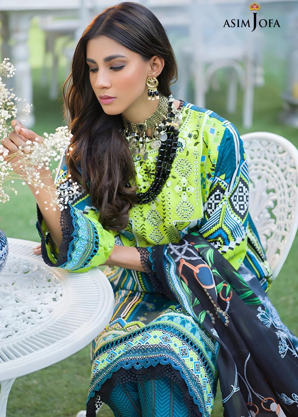 Asim Jofa 3-Piece Digitally Printed Unstitched Lawn Collection – AJPR 06