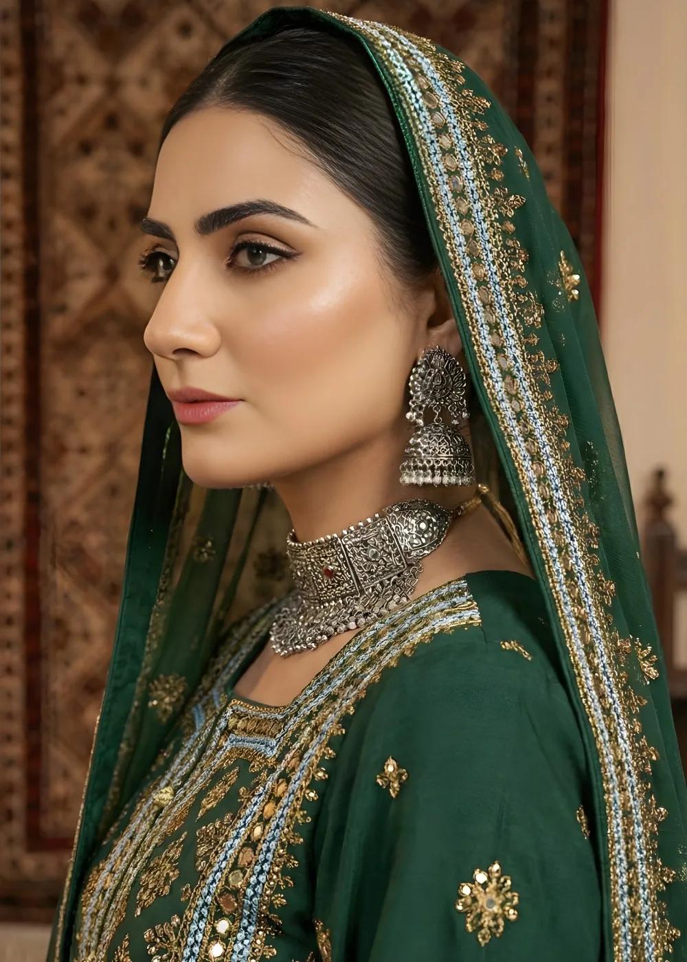 Askani Group 3-Piece Unstitched Luxury Embroidered Chiffon Shirt with Luxury Embroidered Chiffon Dupatta