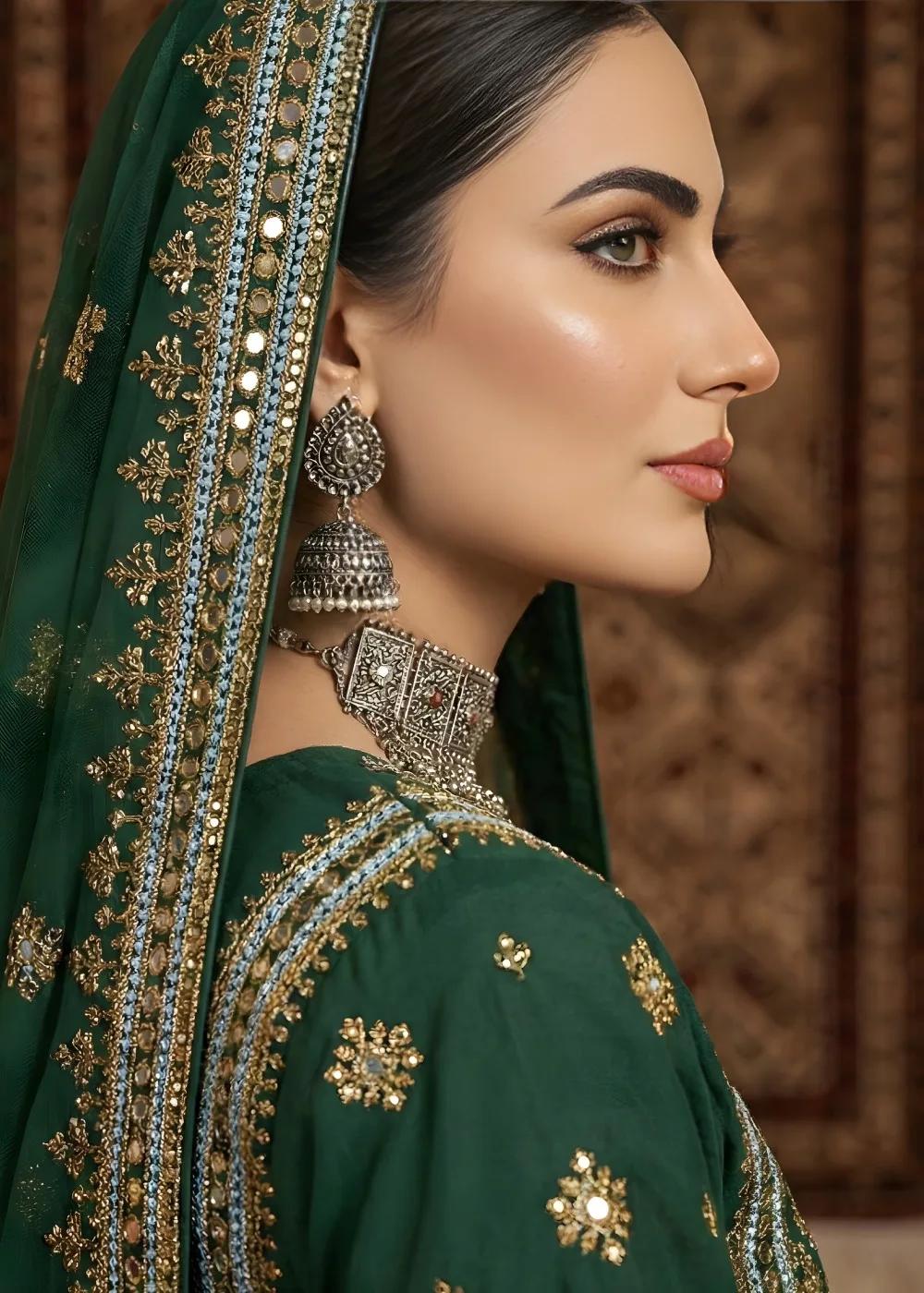 Askani Group 3-Piece Unstitched Luxury Embroidered Chiffon Shirt with Luxury Embroidered Chiffon Dupatta