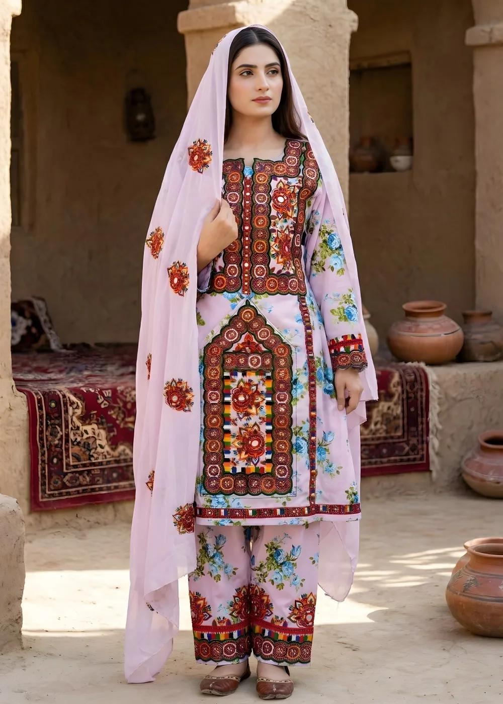 Askani Group 3-Piece Unstitched Luxury Embroidered Georgette Shirt with Luxury Embroidered Georgette Dupatta