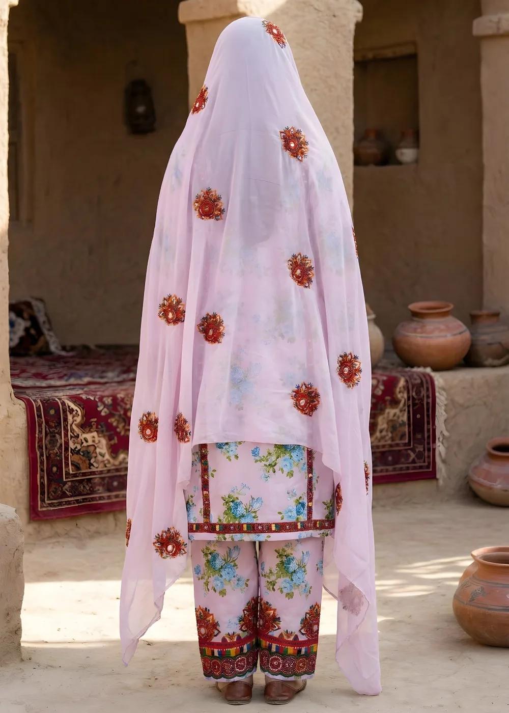 Askani Group 3-Piece Unstitched Luxury Embroidered Georgette Shirt with Luxury Embroidered Georgette Dupatta