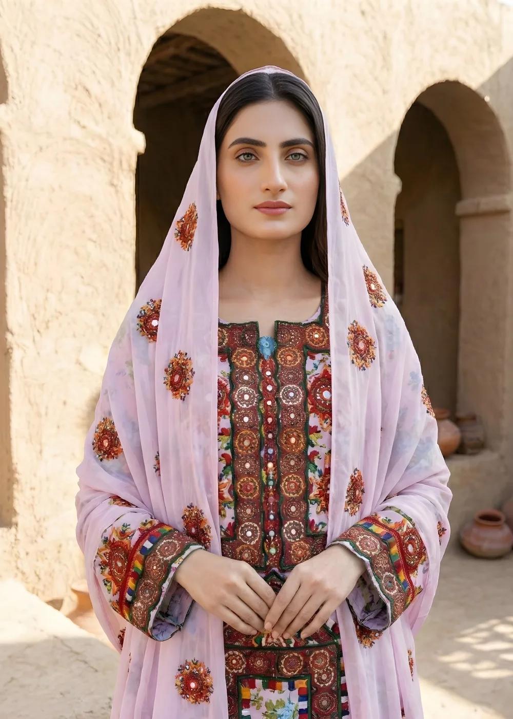 Askani Group 3-Piece Unstitched Luxury Embroidered Georgette Shirt with Luxury Embroidered Georgette Dupatta