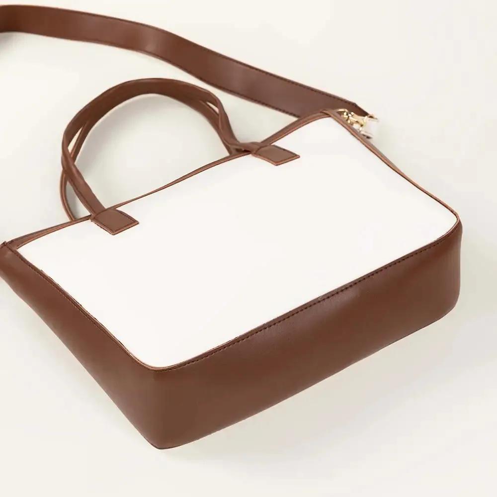 Askani Group Luxe White & Brown Shoulder Bag for Women: Unbeatable Quality