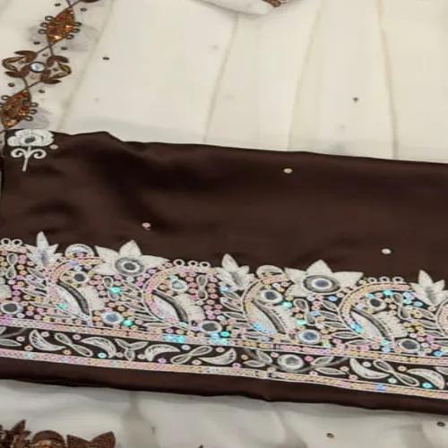 Balochi Dress Heavy Embroidered with Sequence - A Timeless 3-Piece Chiffon Suit by Askani Group