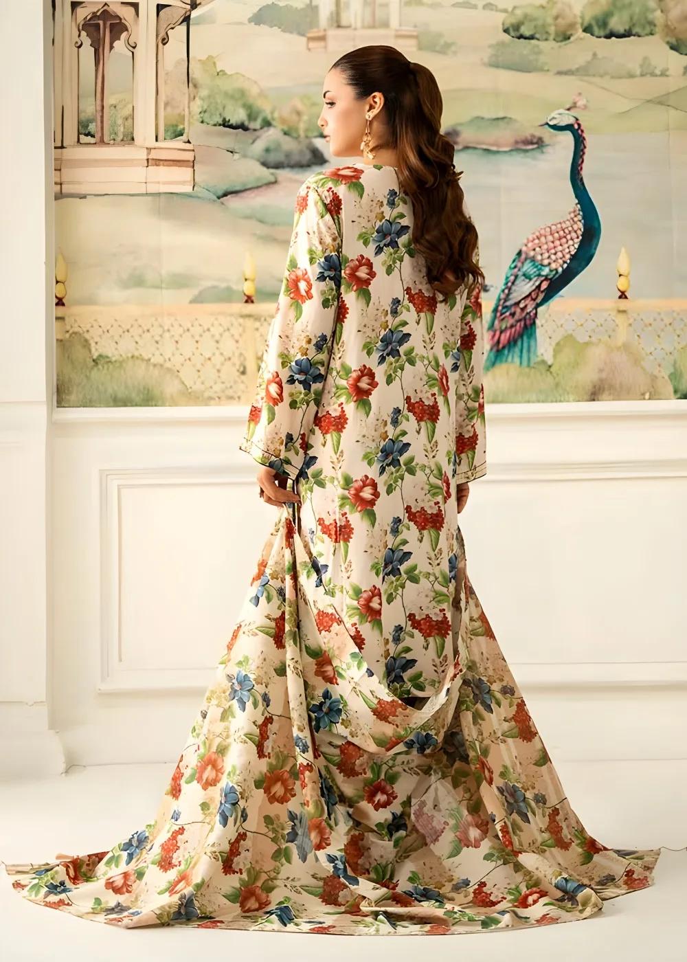 Brenish 3-Piece Unstitched Digital Printed Linen Bana Dora Suit