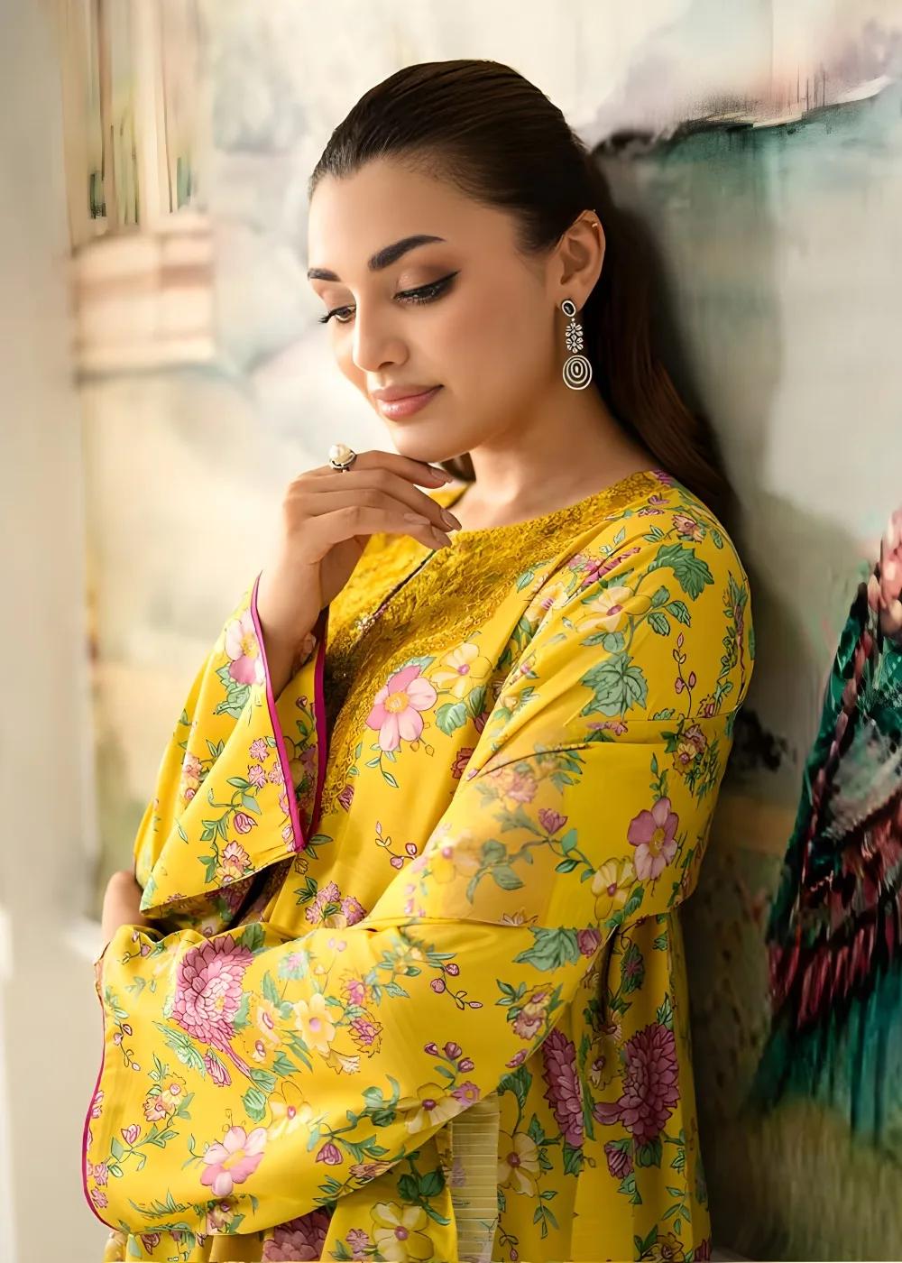Brenish 3-Piece Unstitched Digital Printed Linen Bana Dora Suit