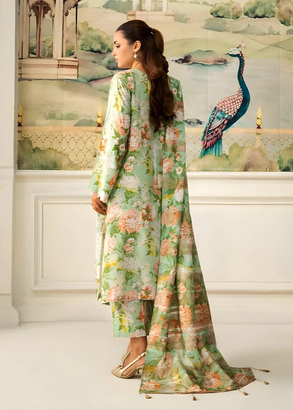 Brenish 3-Piece Unstitched Digital Printed Linen Bana Dora Suit