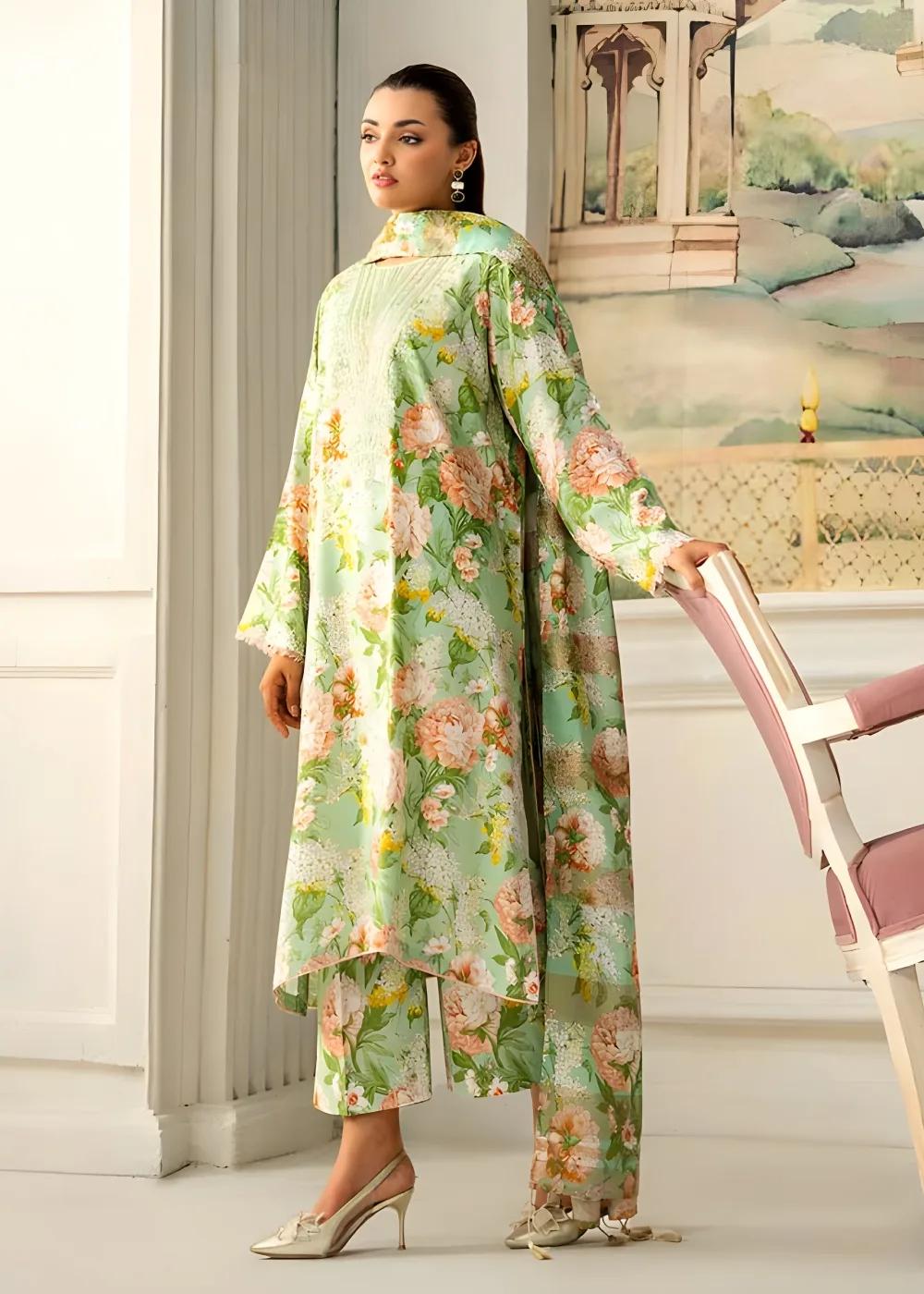 Brenish 3-Piece Unstitched Digital Printed Linen Bana Dora Suit
