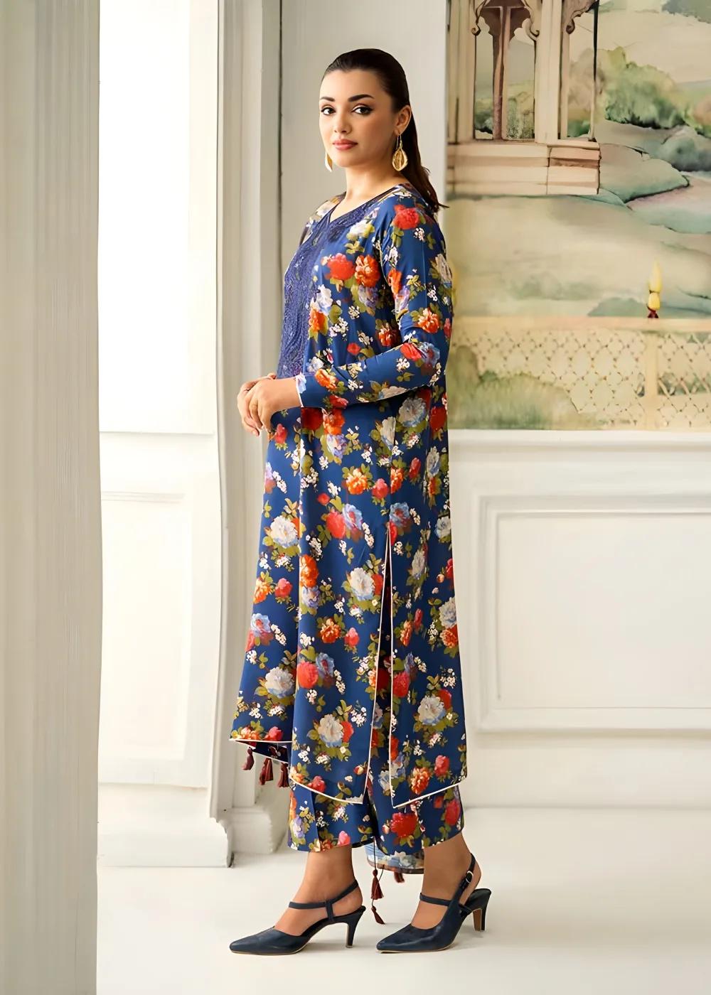 Brenish 3-Piece Unstitched Digital Printed Linen Bana Dora Suit