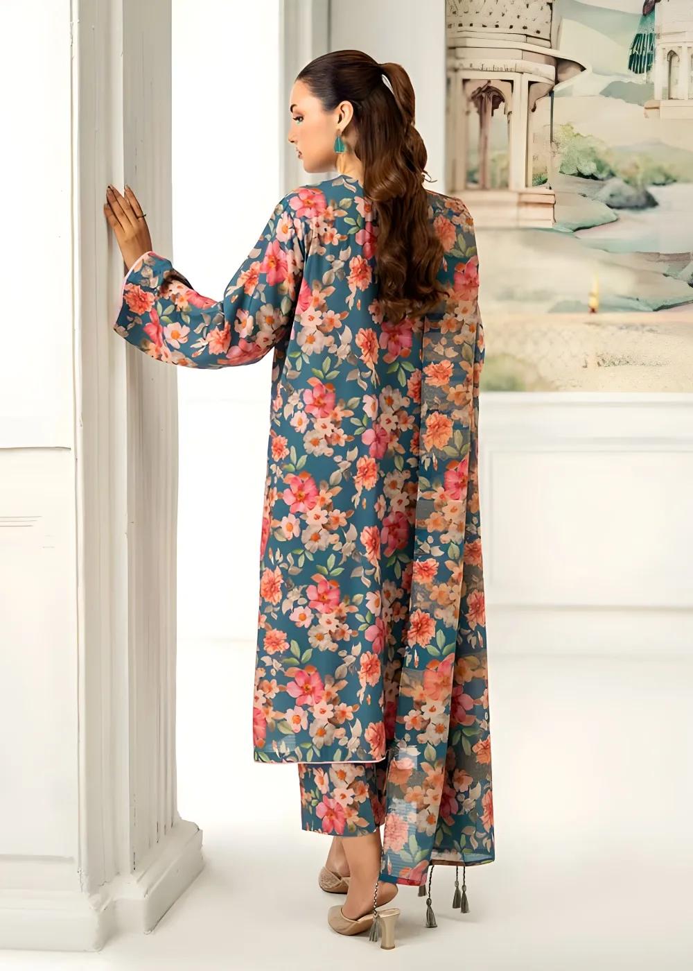 Brenish 3-Piece Unstitched Digital Printed Linen Bana Dora Suit