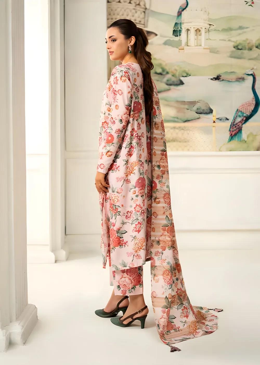 Brenish 3-Piece Unstitched Digital Printed Linen Bana Dora Suit
