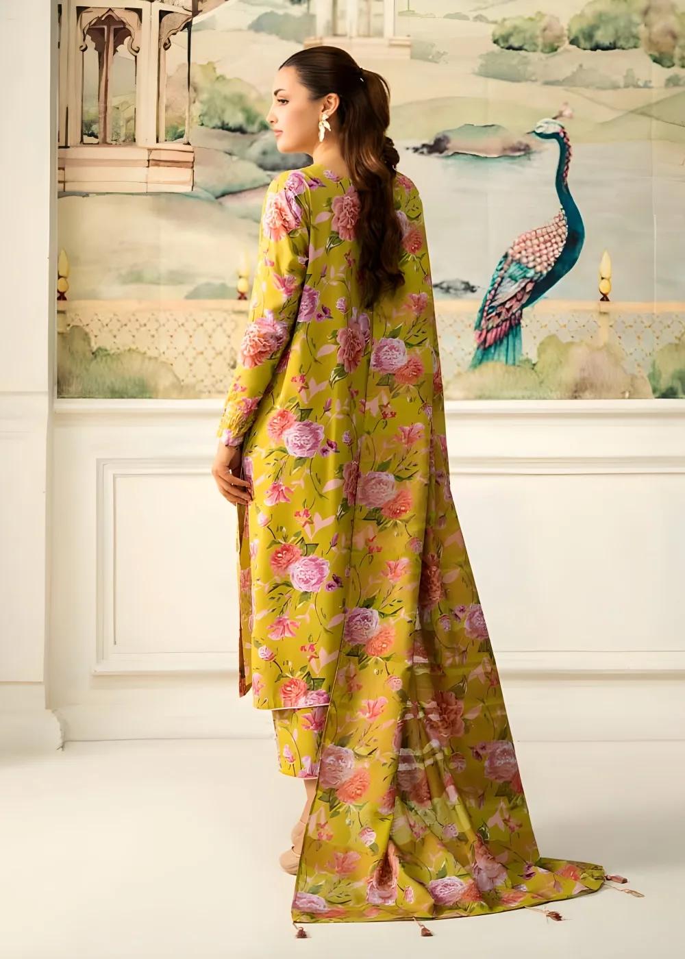 Brenish 3-Piece Unstitched Digital Printed Linen Bana Dora Suit