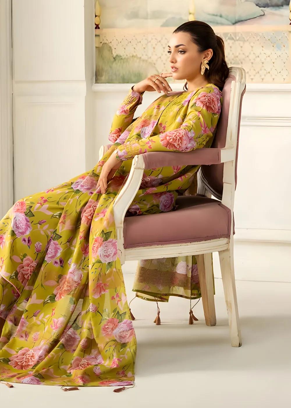 Brenish 3-Piece Unstitched Digital Printed Linen Bana Dora Suit